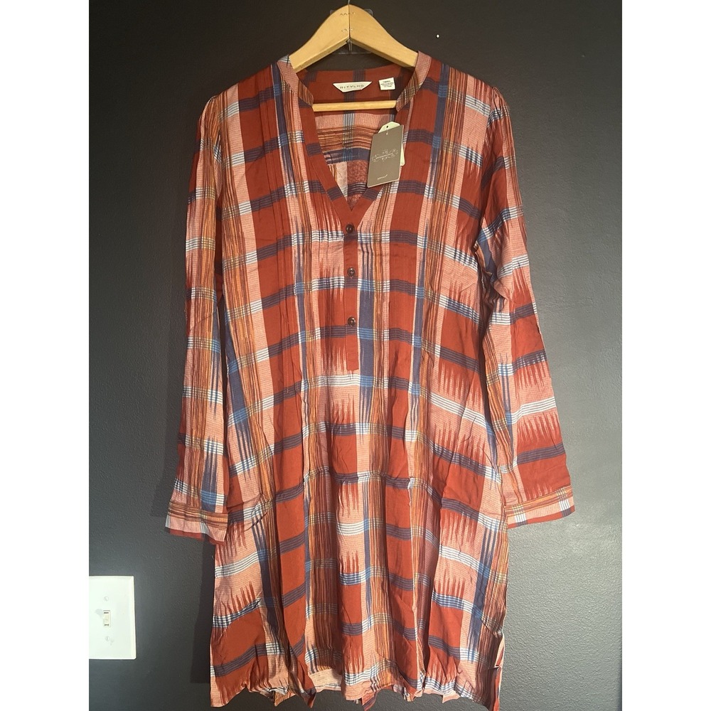 Anthropologie Top Women S 11 1 Tylho Tunic Pull Over Pockets Southwestern Boho